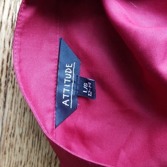 (12-14) Attitude 100% Silk Beaded Embroidered Button Down Top ❤ Long Sleeve - Picture 2 of 7